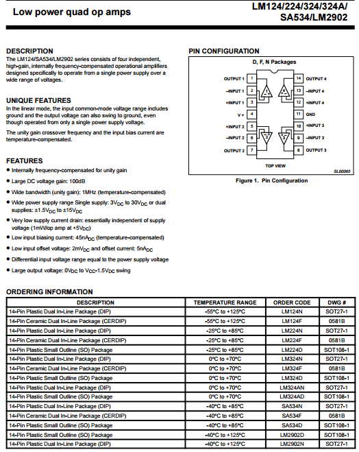 Lm224 datasheet на русском схема включения