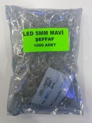 LED-5MM MAVİ ŞEFFAF 05141BC 2000-2500 mcd LE.036 25-30der - 1000 Adet